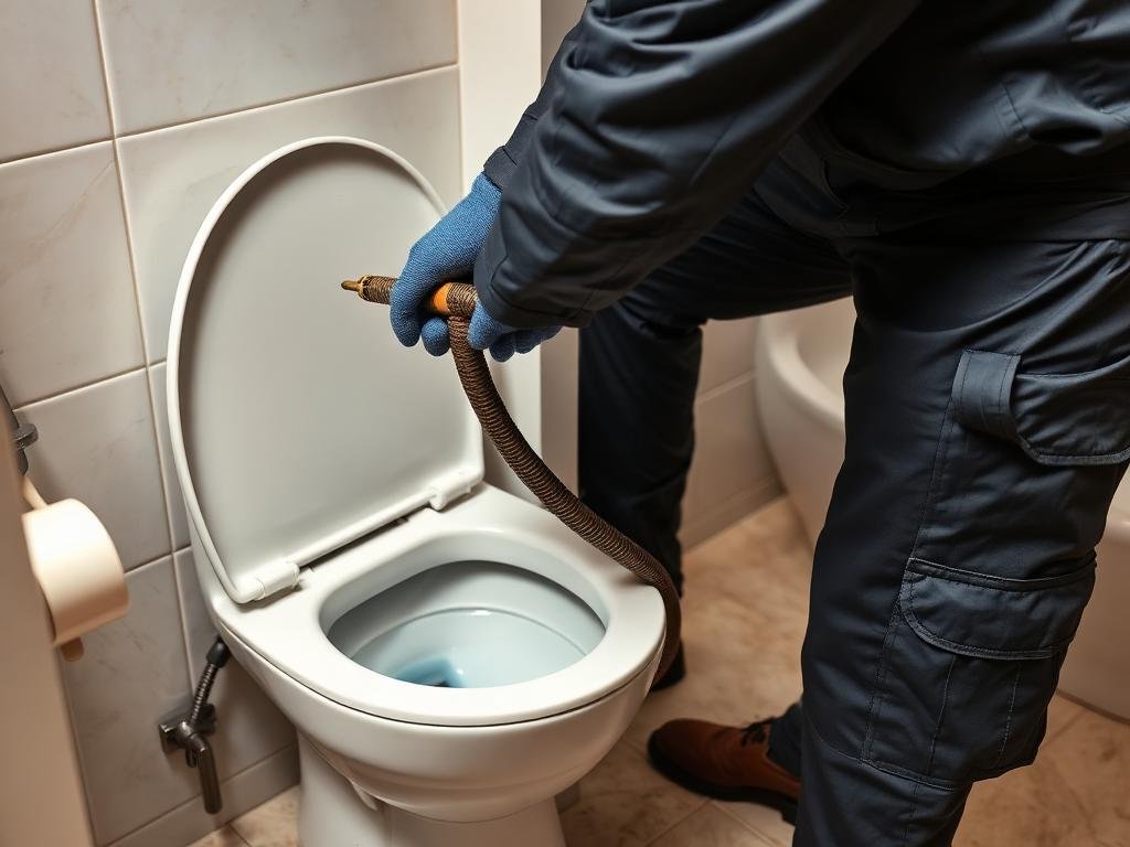 Banheiro residencial limpo após desentupimento